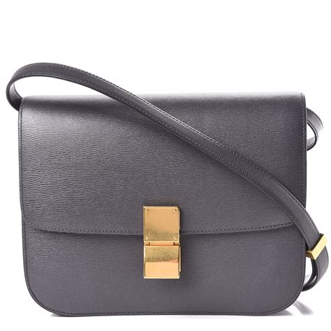 celine box medium grey|Celine pursebop box bag.